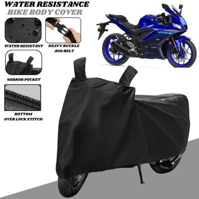 SRP PRODUCT Waterproof Two Wheeler Cover for Yamaha(YZF R3, Black)