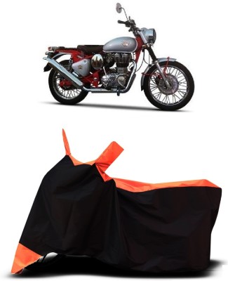 VESMEI Two Wheeler Cover for Royal Enfield(Bullet Trials 500, Orange)