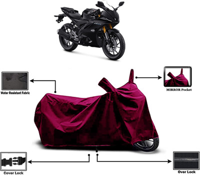 Amexride Two Wheeler Cover for Yamaha(YZF R15 BS6, Maroon)