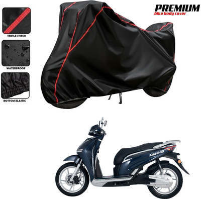 GOSHIV-car and bike accessories Waterproof Two Wheeler Cover for Okinawa(Black, Red)