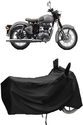 Autoprime Two Wheeler Cover for Royal Enfield(Classic Gunmetal BS6, Black)
