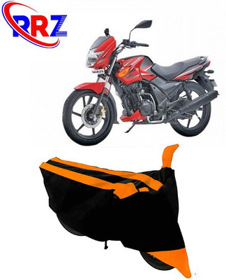 RRZ Waterproof Two Wheeler Cover for TVS(Flame DS 125, Black, Orange)