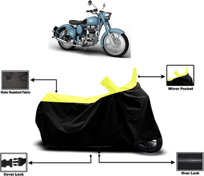 Amexride Two Wheeler Cover for Royal Enfield(Classic Squadron BS6, Yellow)