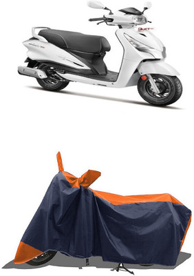 SUGASHRI Waterproof Two Wheeler Cover for Hero(Duet 125 CC BS6, Orange, Blue)