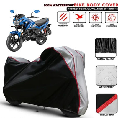 AutoGalaxy Waterproof Two Wheeler Cover for Honda(Livo, Black, Silver)
