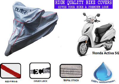 OliverX Waterproof Two Wheeler Cover for Honda(Activa 5G, Silver)