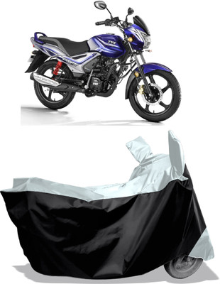 Amexride Two Wheeler Cover for TVS(Star City BS6, White, Black)