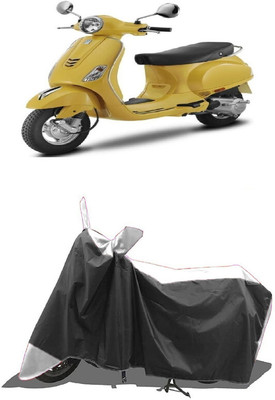 SUGASHRI Waterproof Two Wheeler Cover for Vespa(Vespa LX 125, White, Black)