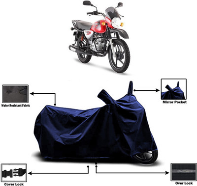 Amexride Two Wheeler Cover for Bajaj(Boxer BM 150, Blue)