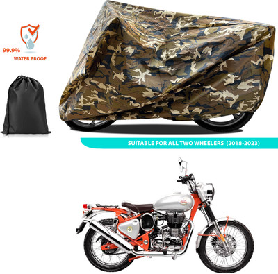 CODOKI Two Wheeler Cover for Royal Enfield(Bullet Trials 500, Yellow)