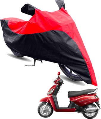 FurniGully Two Wheeler Cover for Mahindra(Gusto Electric BS6, Red, Black)