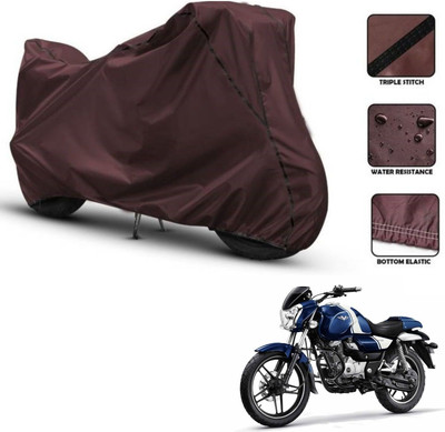 Love Me Two Wheeler Cover for Bajaj(V15, Maroon, Black)