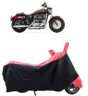 Coxtor Two Wheeler Cover for Harley Davidson(1200 Custom, Red)