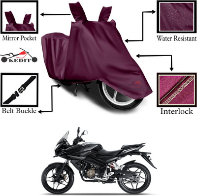 KEDIT Two Wheeler Cover for Bajaj(Pulsar 200NS FI BS6, Maroon)