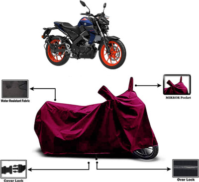 KEDIT Two Wheeler Cover for Yamaha(MT-15, Maroon)