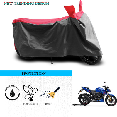 ANTHUB Waterproof Two Wheeler Cover for TVS(Apache RTR 200, Grey, Red)