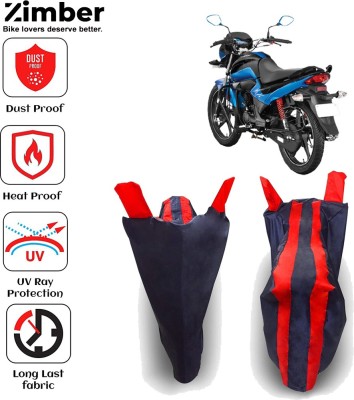 ZIMBER Two Wheeler Cover for Hero(Splendor I Smart, Red)