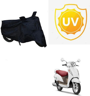 MMSSTAR Waterproof Two Wheeler Cover for Suzuki(Access, Black)