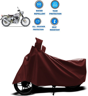 CODOKI Waterproof Two Wheeler Cover for Royal Enfield(Bullet Trials 500, Maroon)