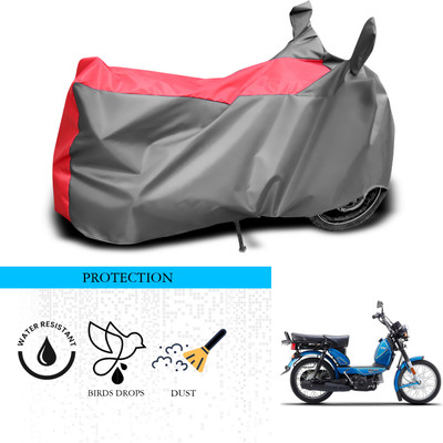 ANTHUB Waterproof Two Wheeler Cover for TVS(XL 100, Grey, Red)