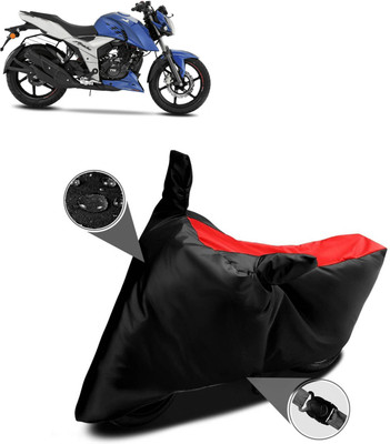 DeepShakshi AUTOMOTIVE Two Wheeler Cover for TVS(Apache RTR 160 4V, Red, Black)
