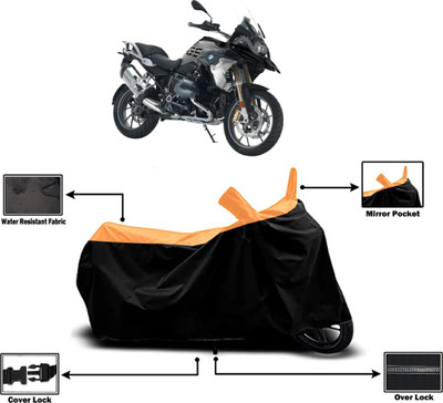 Amexride Two Wheeler Cover for BMW(R 1200 GS, Orange, Black)