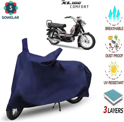 sowelar Waterproof Two Wheeler Cover for TVS(XL 100 Comfort, Blue)