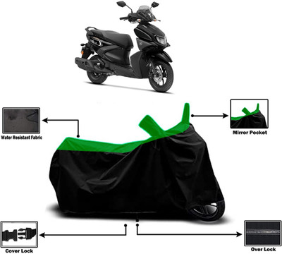 Amexride Two Wheeler Cover for Yamaha(Ray-ZR 125FI BS6, Green)
