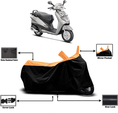 Amexride Two Wheeler Cover for Hero(Duet VX 110CC, Orange)