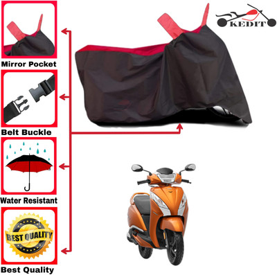 AASHTIK MART Two Wheeler Cover for TVS(Jupiter 125, Red, Black)