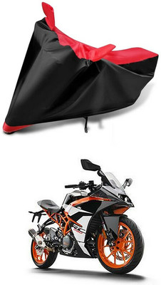 AutoGalaxy Waterproof Two Wheeler Cover for KTM(RC 390, Red, Black)