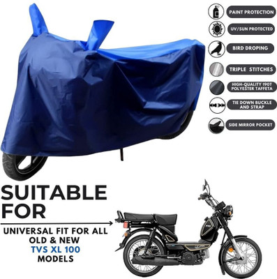 MADAFIYA Two Wheeler Cover for TVS(XL 100 Heavy Duty, Blue, Blue)