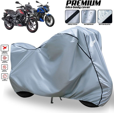 SThanaveX Waterproof Two Wheeler Cover for Bajaj(Pulsar, Silver, Black)