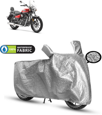 CODOKI Waterproof Two Wheeler Cover for Royal Enfield(Meteor 350, Silver)