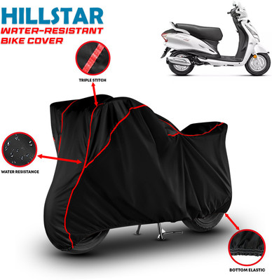 HILLSTAR Waterproof Two Wheeler Cover for Hero(MotoCorp Destini 125, Black, Red)