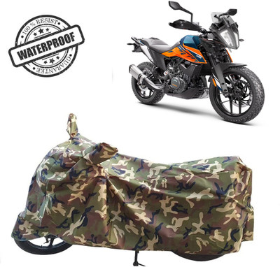 ROYAL AUTO MART Waterproof Two Wheeler Cover for KTM(390 Adventure, Green, Multicolor)