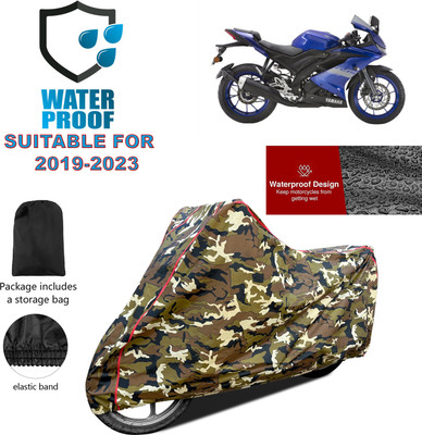 PAGORA Waterproof Two Wheeler Cover for Yamaha(YZF R15 V3 BS6, Yellow)