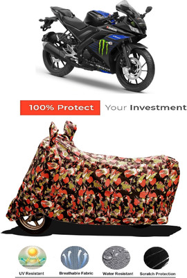 Amexride Two Wheeler Cover for Yamaha(YZF R15 V3 Moto GP Edition, Multicolor)