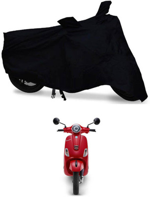 DeepShakshi AUTOMOTIVE Waterproof Two Wheeler Cover for Vespa(Urban Club, Black)