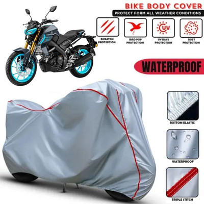 AutoGalaxy Waterproof Two Wheeler Cover for Yamaha(MT 15, Silver)