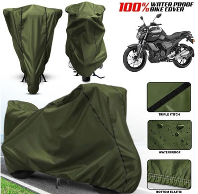 Shiv Kanha Waterproof Two Wheeler Cover for Yamaha(FZ, Green)