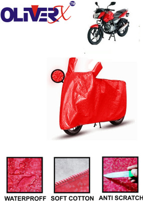 OliverX Waterproof Two Wheeler Cover for Bajaj(Pulsar 135 LS DTS-i, Red)
