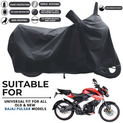 MADAFIYA Two Wheeler Cover for Bajaj(Pulsar 200NS FI, Black)