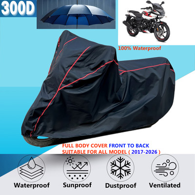 AutoGalaxy Waterproof Two Wheeler Cover for Bajaj(Pulsar 220F, Black, Red)