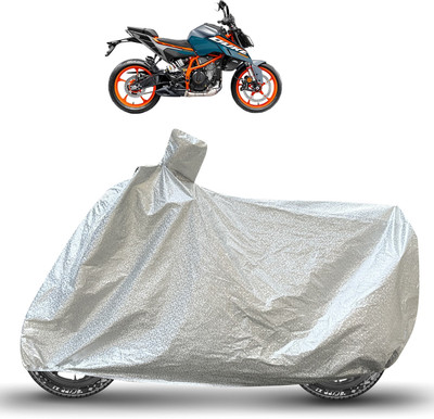Caronix Waterproof Two Wheeler Cover for KTM(Duke 390, Silver)