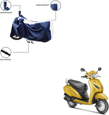 Furnish Flow Two Wheeler Cover for Honda(Activa 5G, White)