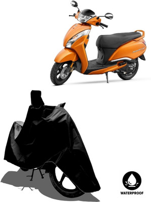 Amexride Waterproof Two Wheeler Cover for TVS(Jupiter 125, Black)
