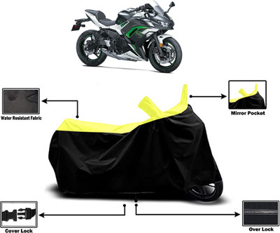 Amexride Two Wheeler Cover for Kawasaki(Ninja 650 BS6, Yellow)