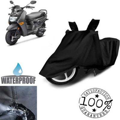 RAAMKM Waterproof Two Wheeler Cover for Hero, Honda, Royal Enfield, TVS(X1, Black)