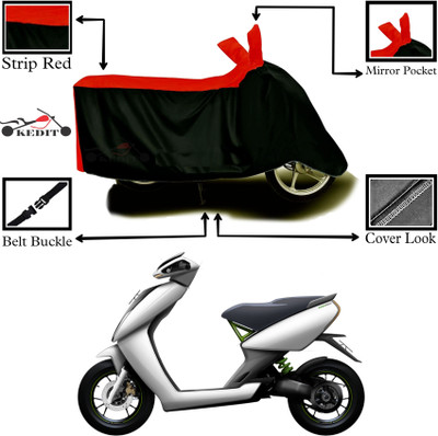 KEDIT Two Wheeler Cover for Ather(450 X, Red, Black)